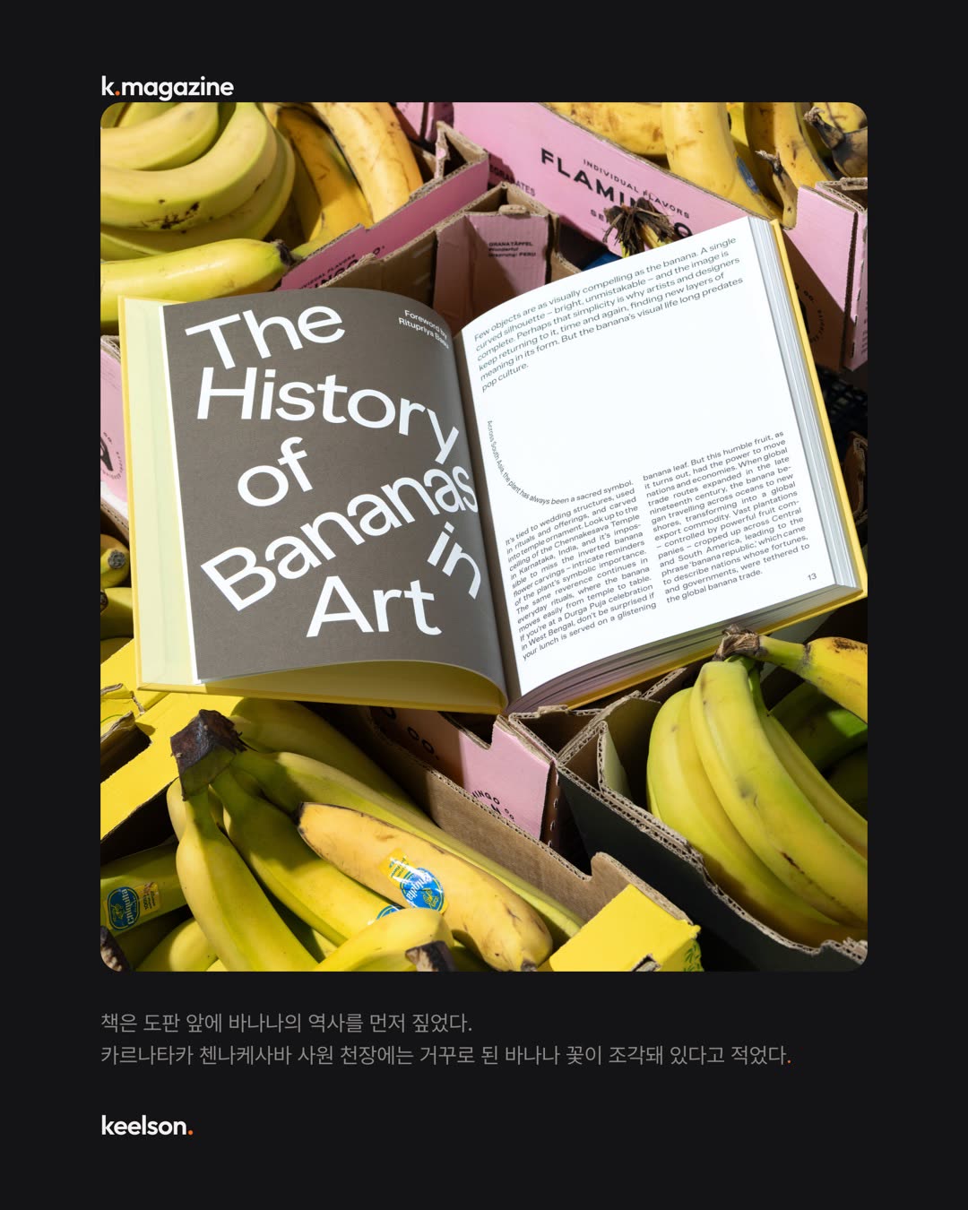 바나나 아트북을 바나나 상자에 그대로 담았다 6번째 장