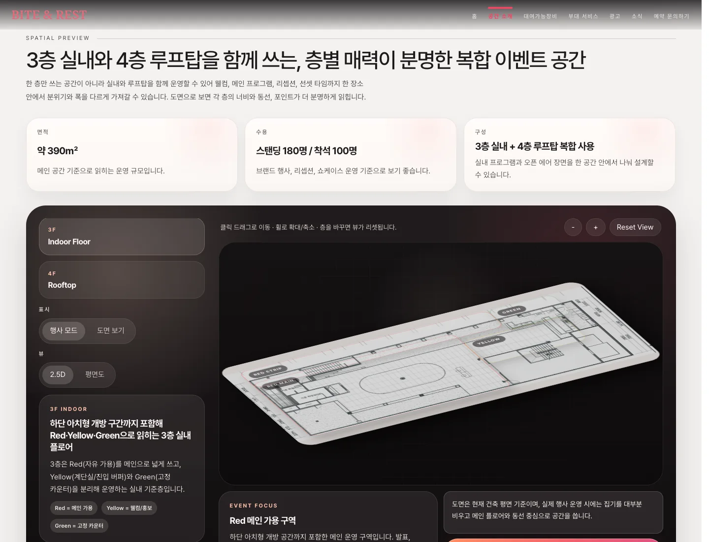 층별 도면으로 살피는 공간