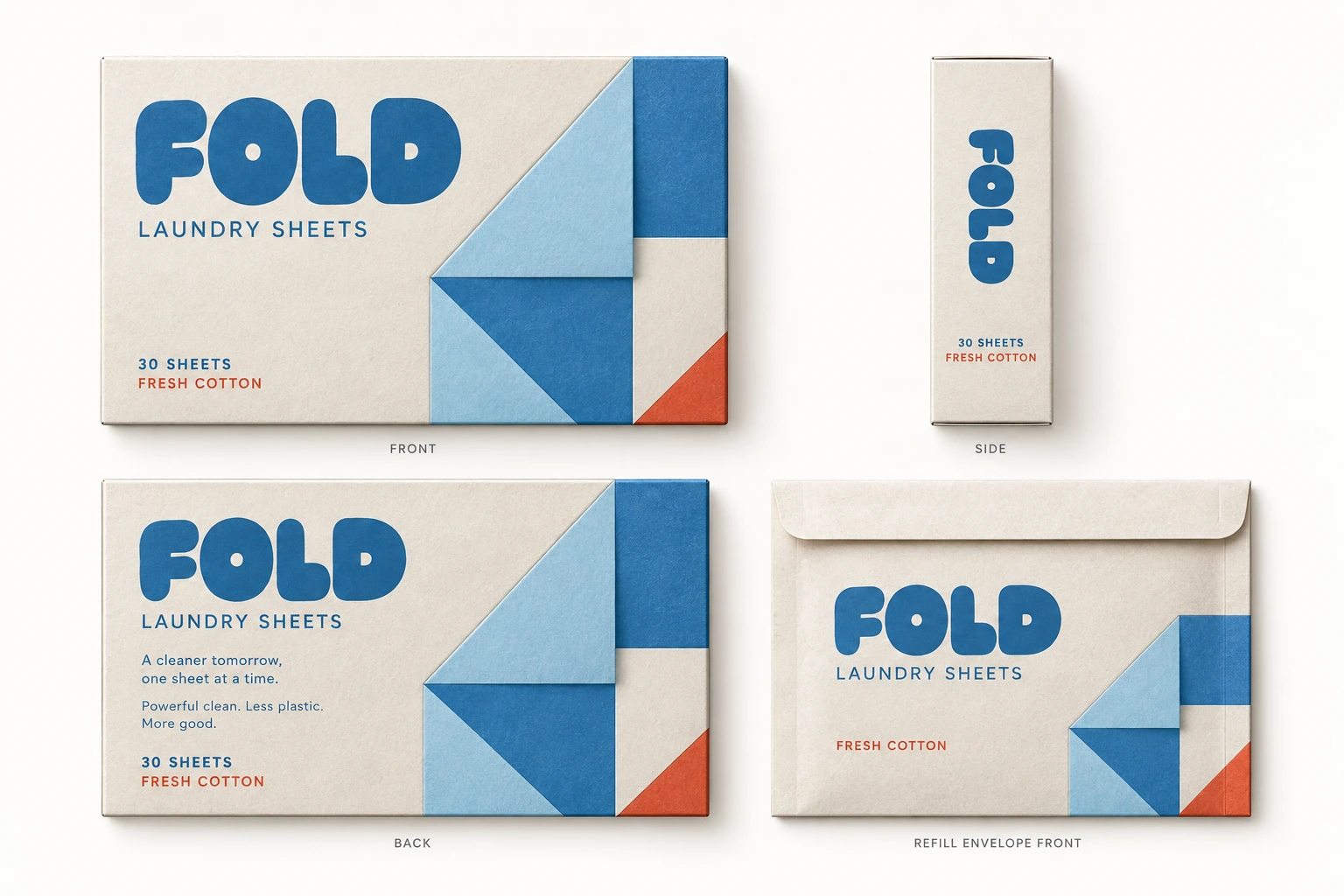 FOLD — 생활용품 · 시트 세제 — 패키지 디자인 프로젝트 · 킬슨 스튜디오