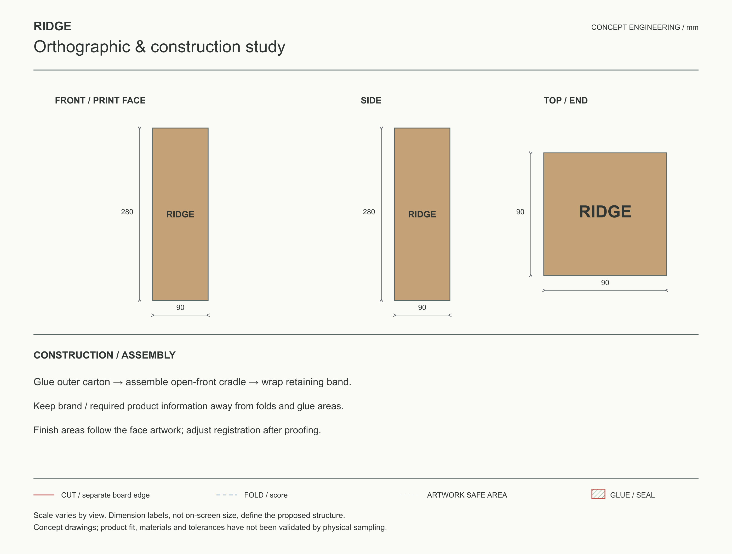 RIDGE — 아웃도어 · 보온 보틀 — 패키지 디자인 프로젝트 · 킬슨 스튜디오