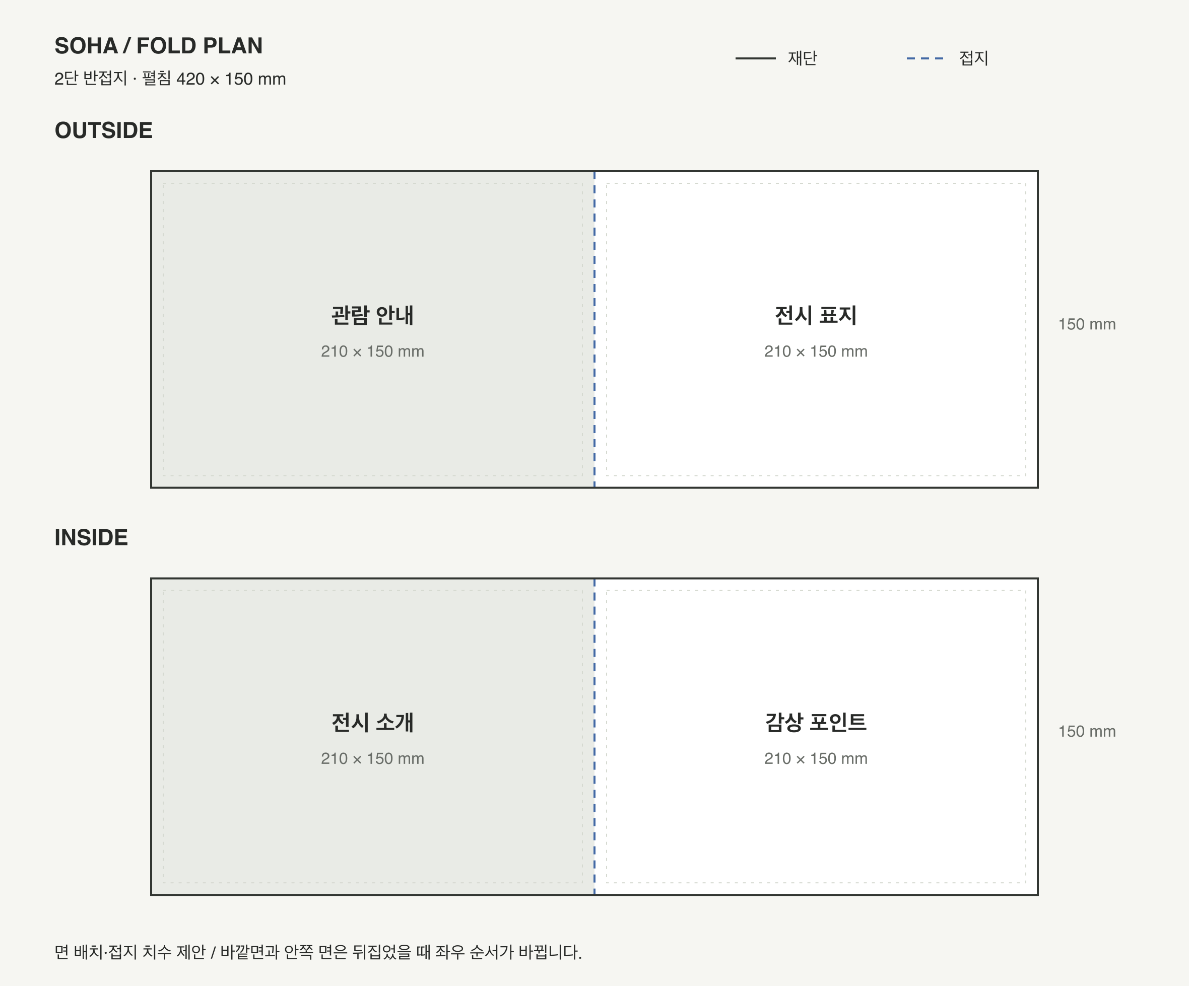 SOHA — 문화 · 전시 리플렛 — 인쇄 디자인 프로젝트 · 킬슨 스튜디오