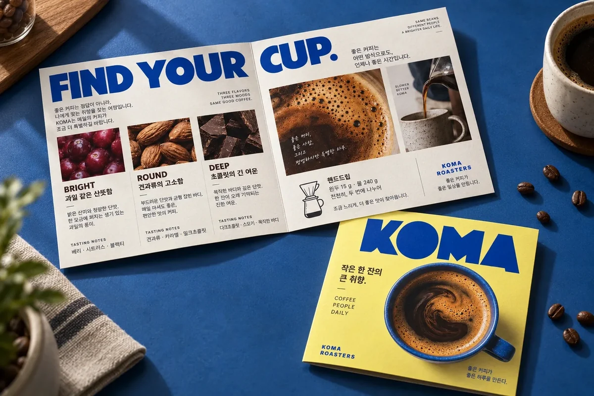 KOMA — 식음료 · 커피 리플렛 대표 이미지