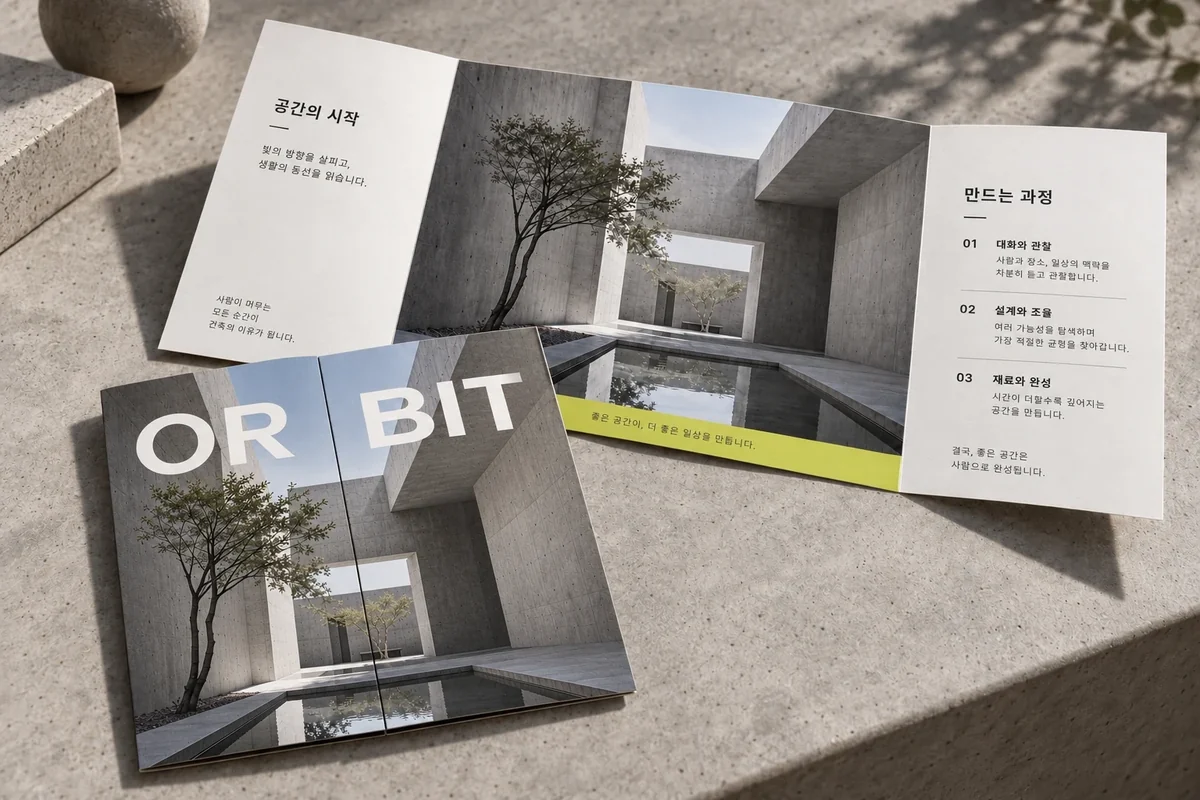 ORBIT — 공간 · 건축 리플렛 대표 이미지